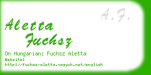 aletta fuchsz business card